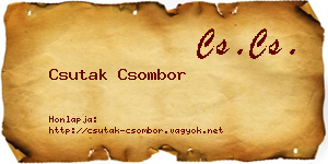 Csutak Csombor névjegykártya
